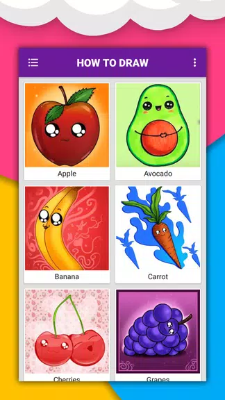 How to draw cute food by steps Screenshot4