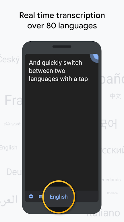 Live Transcribe & Notification Screenshot1