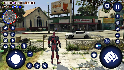 Miami Rope Hero Spider Game Screenshot2