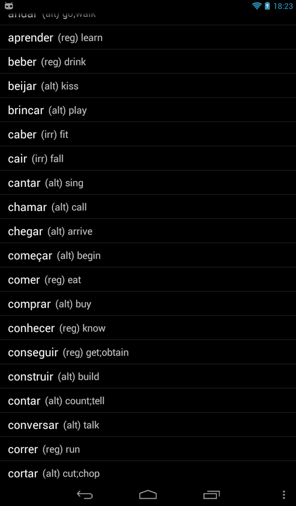 Portuguese Verbs Screenshot8