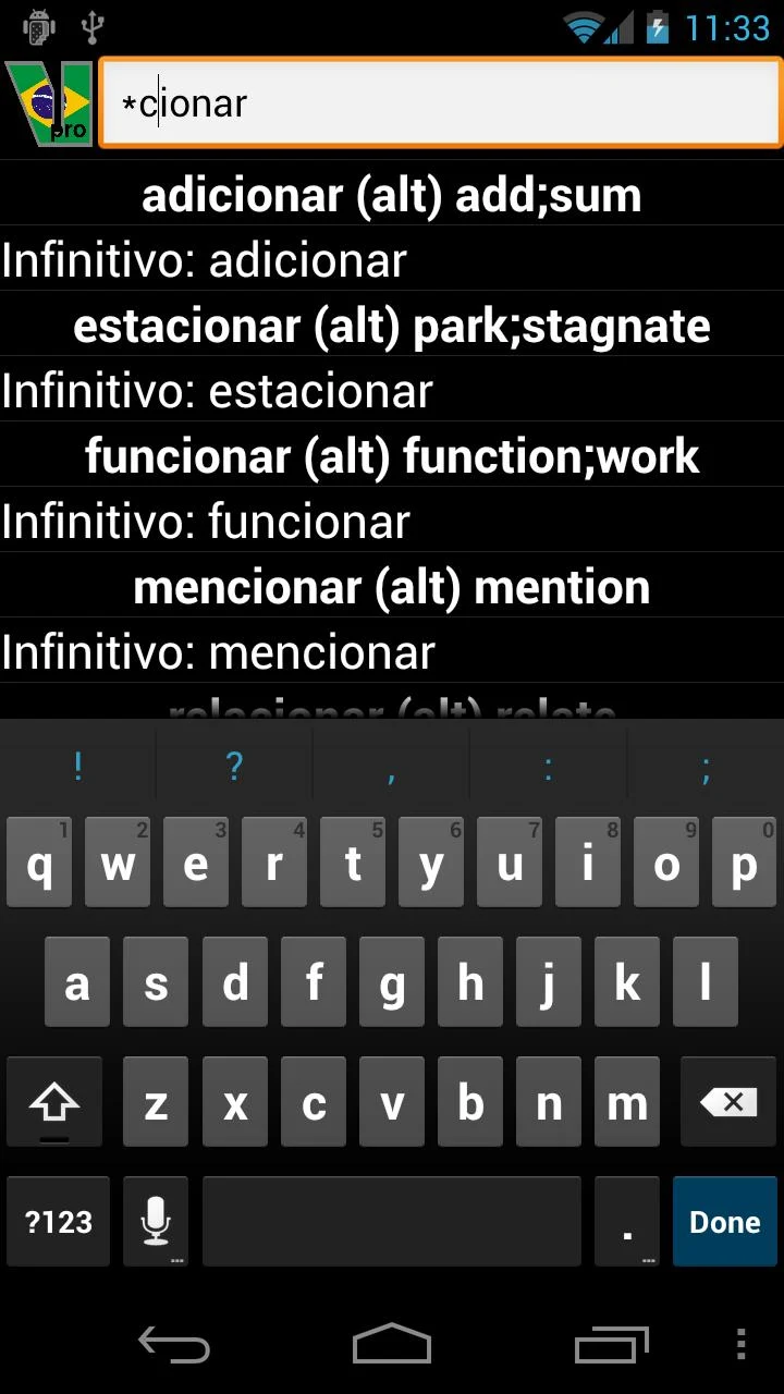 Portuguese Verbs Screenshot4