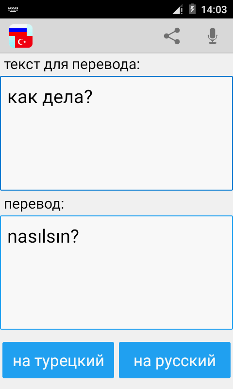 Russian Turkish Translator Screenshot1
