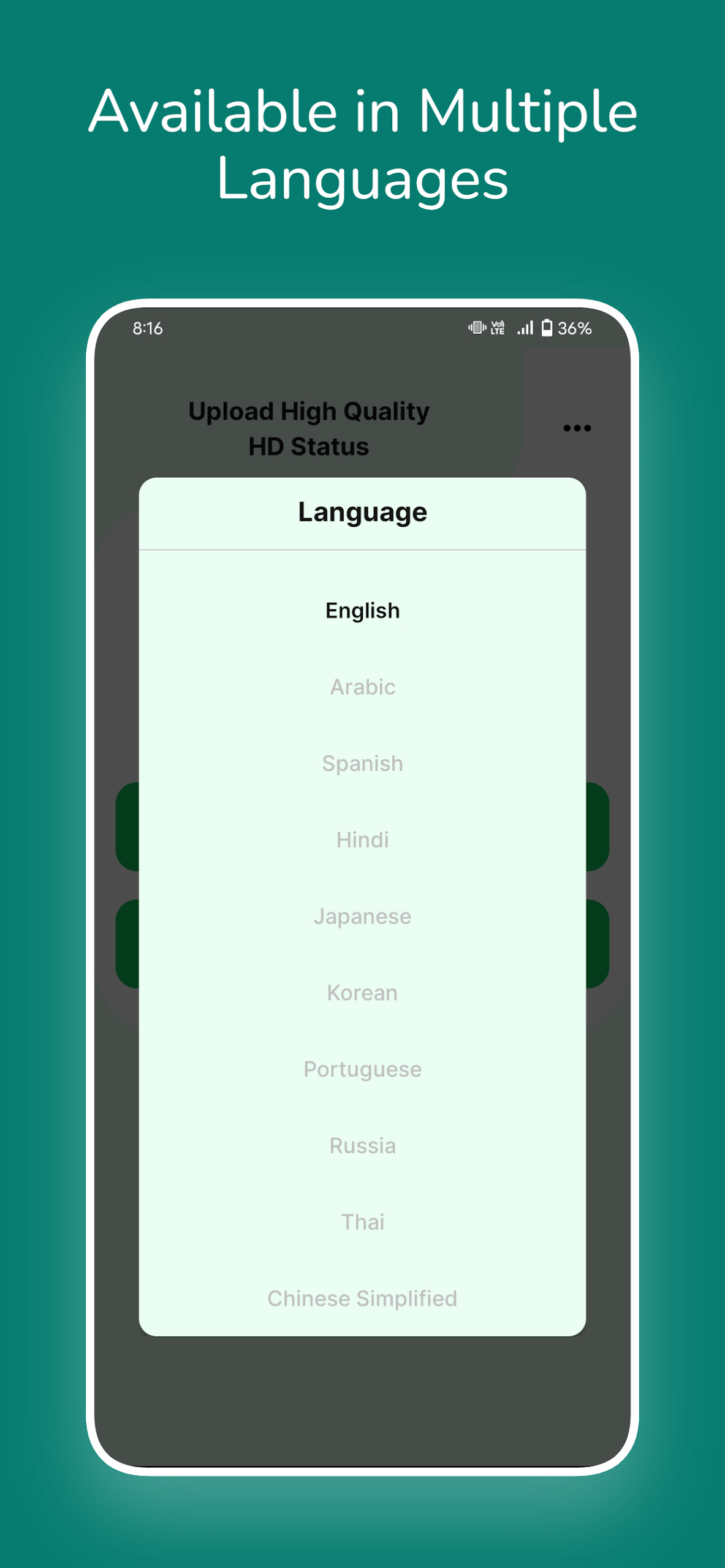 Upload High Quality Status Screenshot8