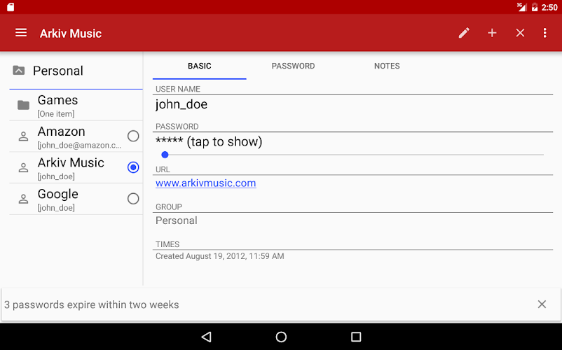 PasswdSafe Screenshot8