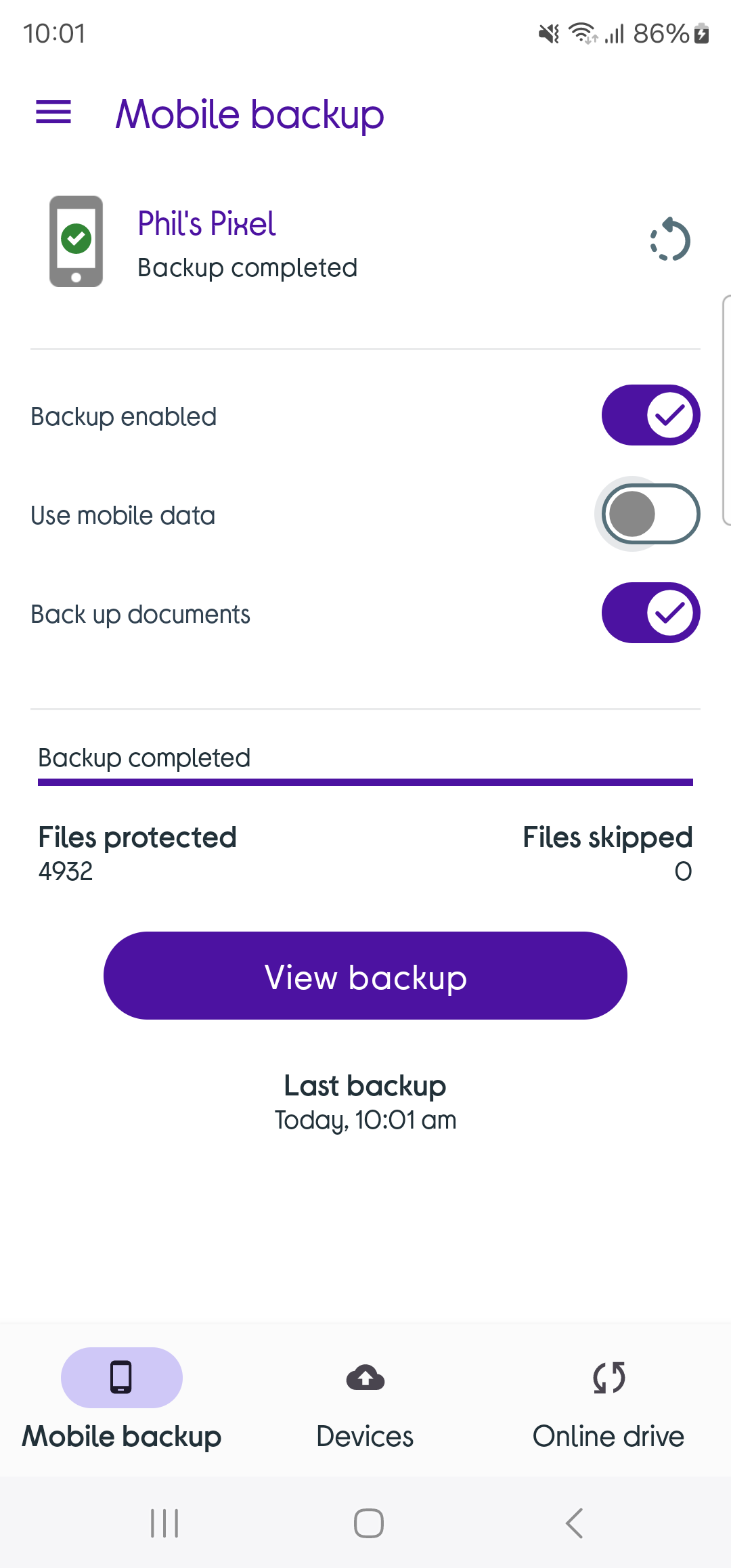 Currys Cloud Backup Screenshot8