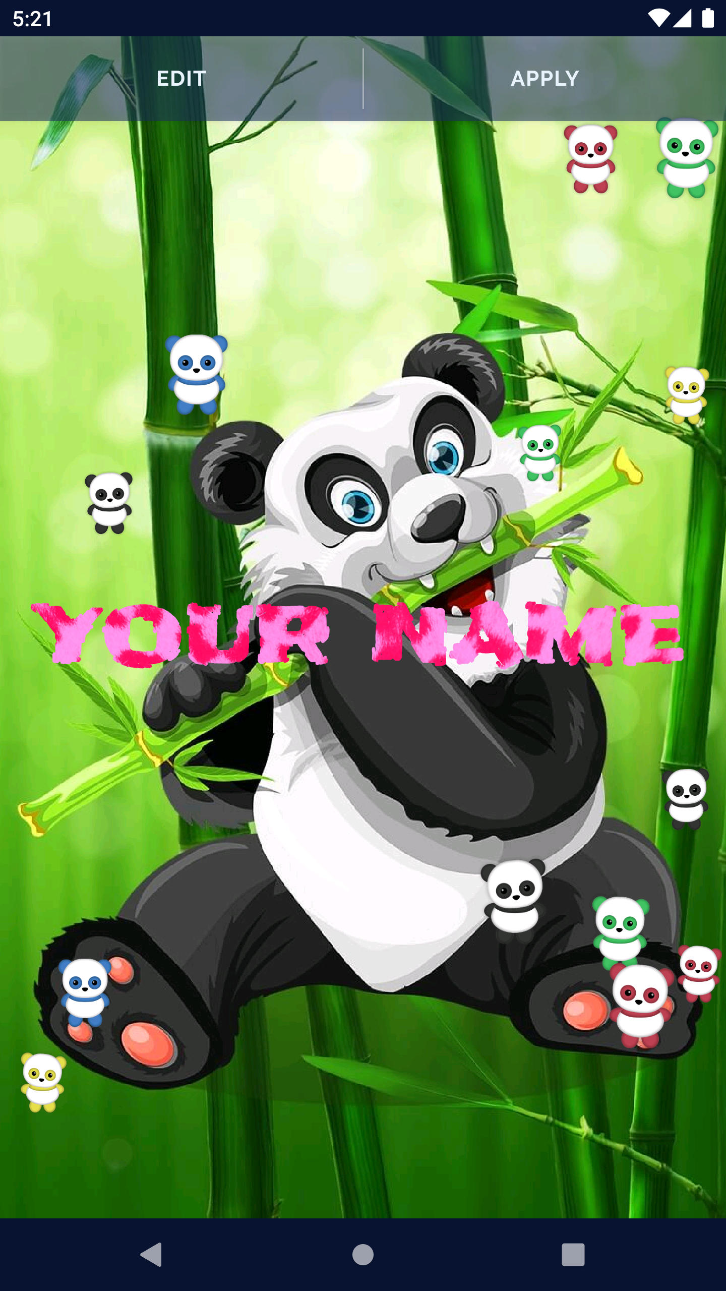 Panda Kawaii Live Wallpaper Screenshot2