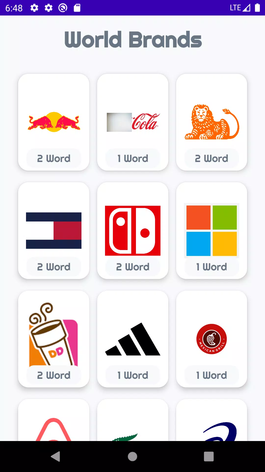 Famous World Brand Logo Quiz Screenshot3