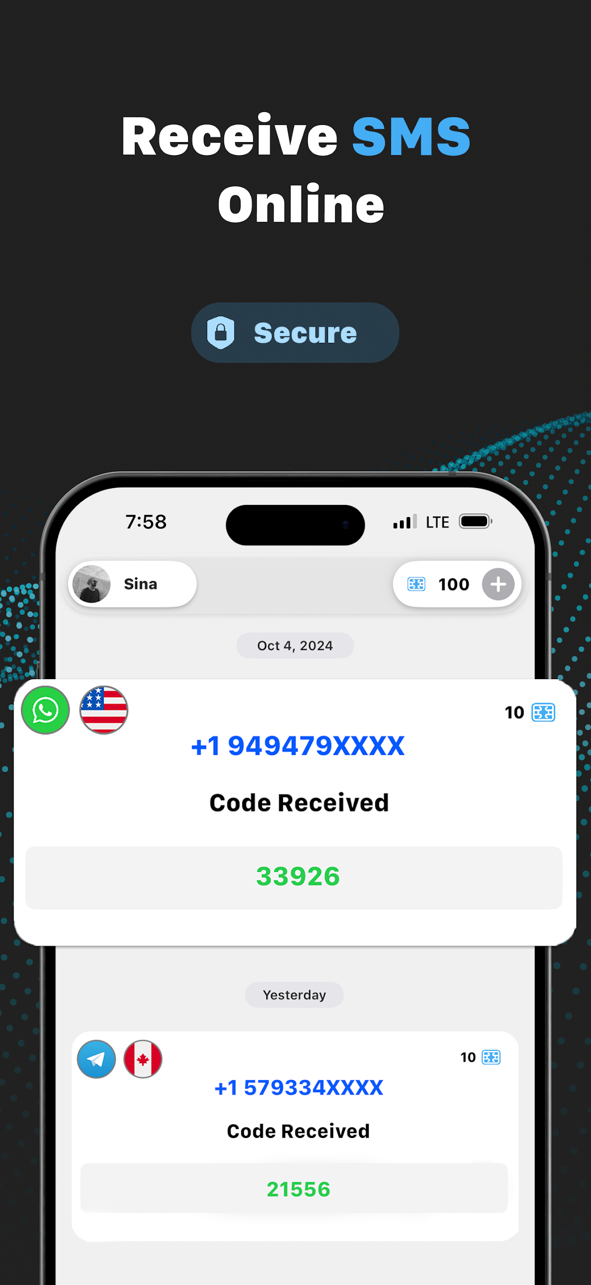 VSim - SMS Verification Screenshot1