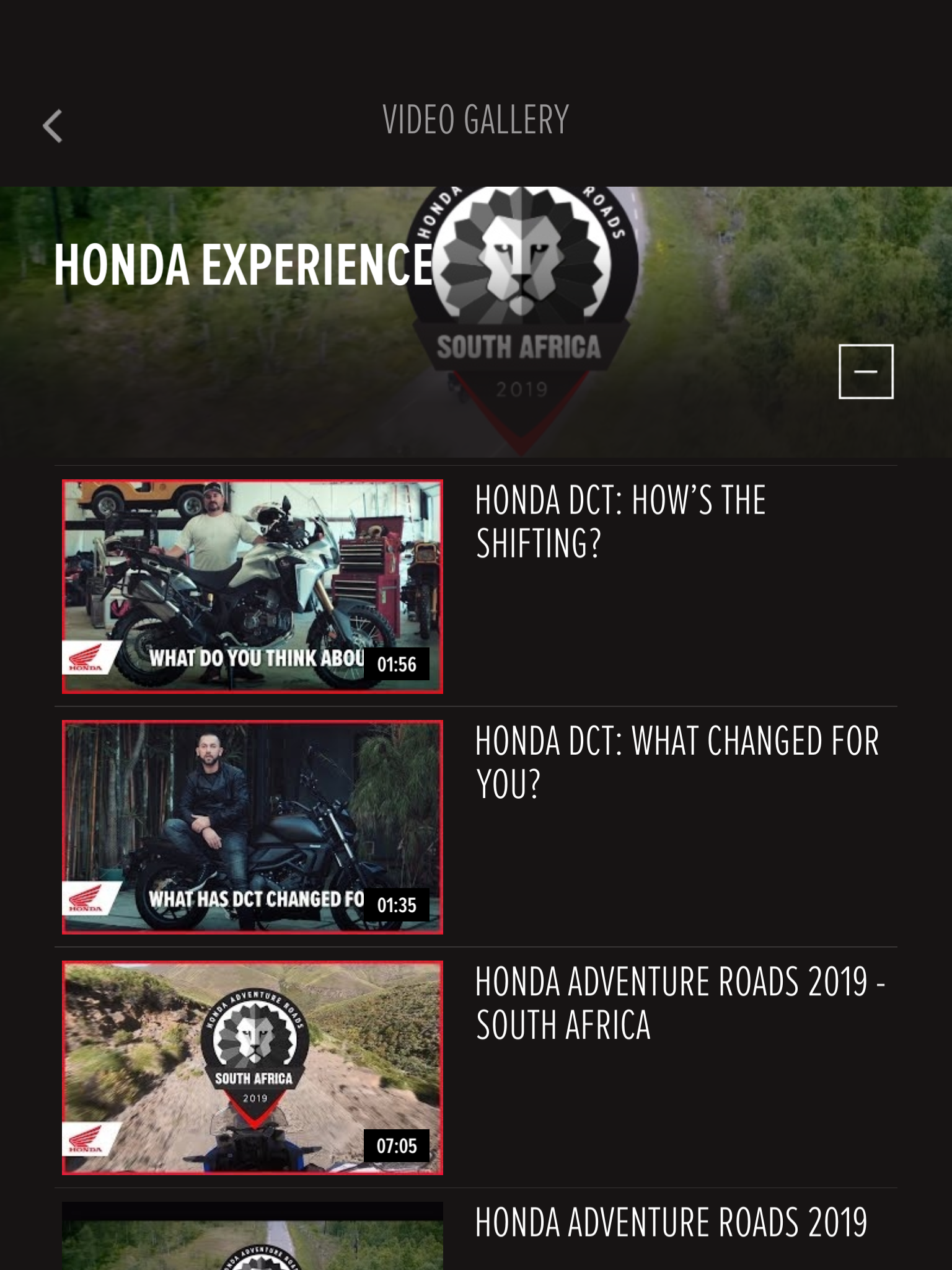 Honda Motorcycles Europe Screenshot14