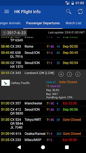 Hong Kong Flight Info Screenshot2