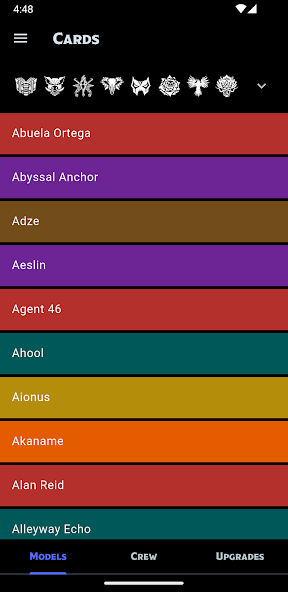 Malifaux Crew Builder Screenshot1