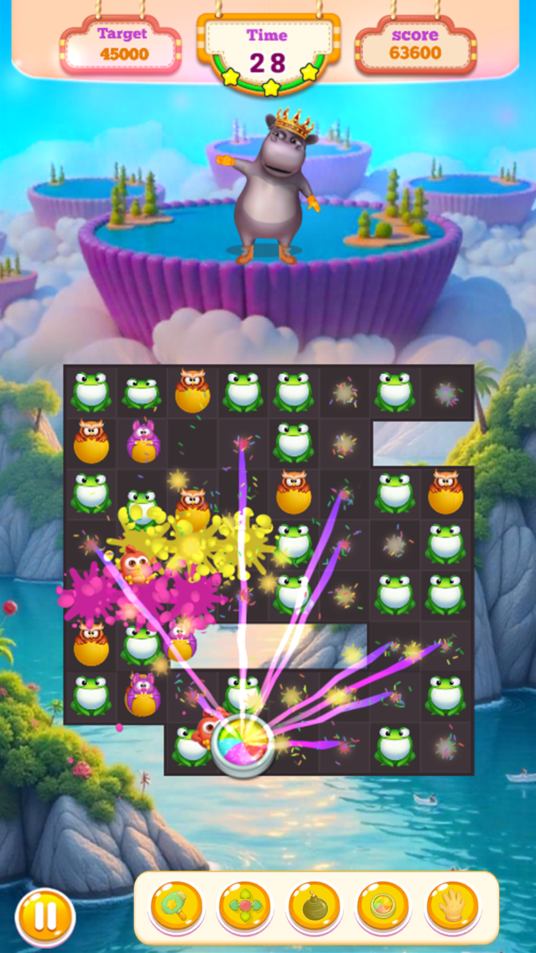 Hippo Friends Animal Match 3 Screenshot4