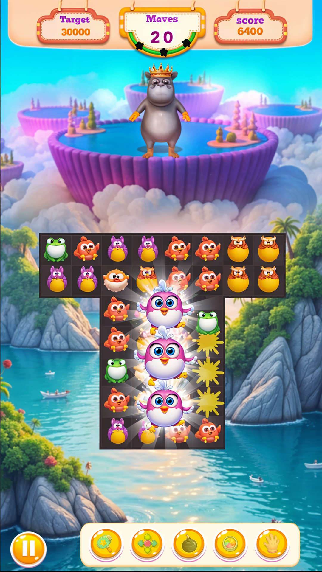 Hippo Friends Animal Match 3 Screenshot3