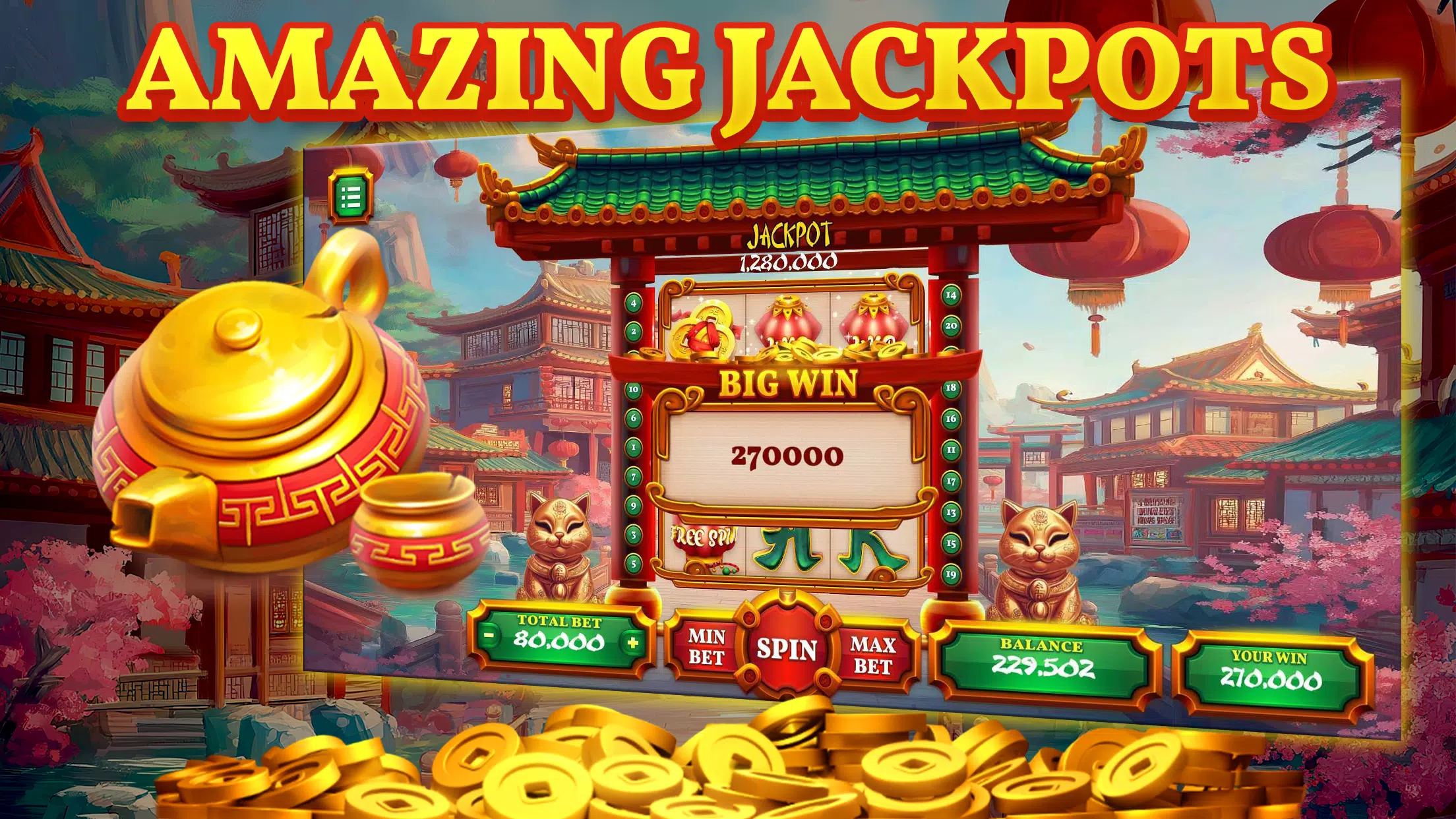Golden Maneki Slots Screenshot3
