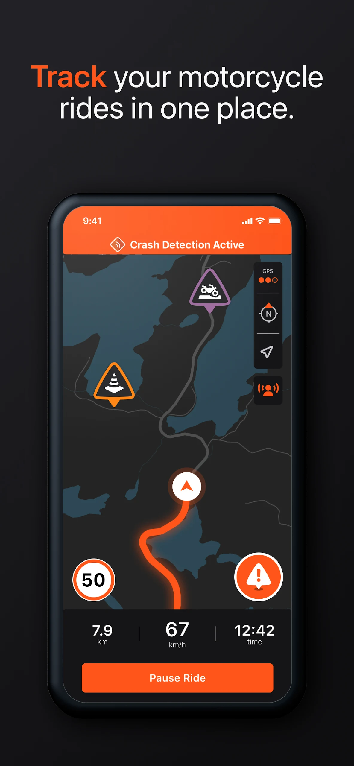 Detecht - Motorcycle App & GPS Screenshot7