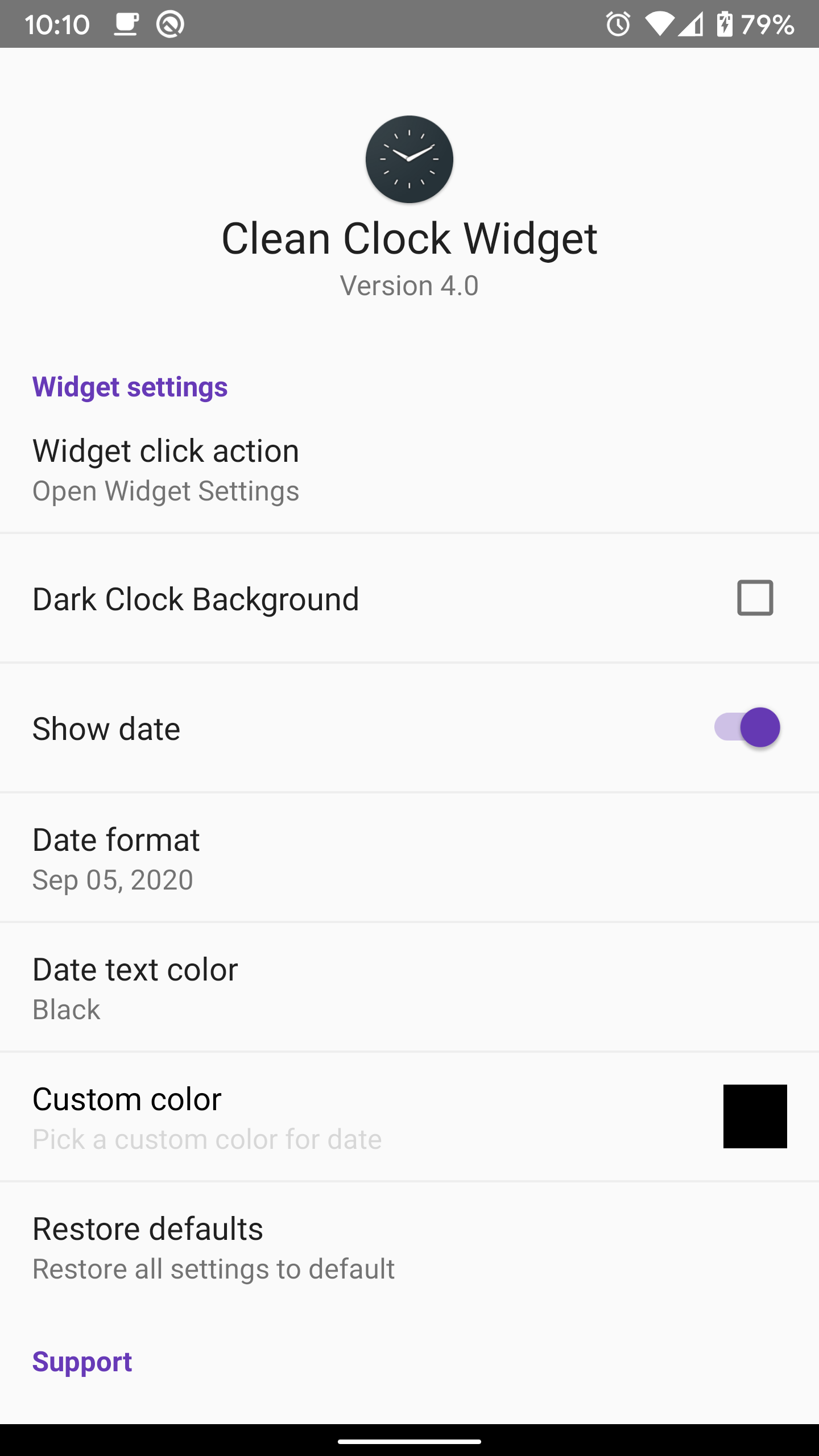 Clean Clock Widget Screenshot4