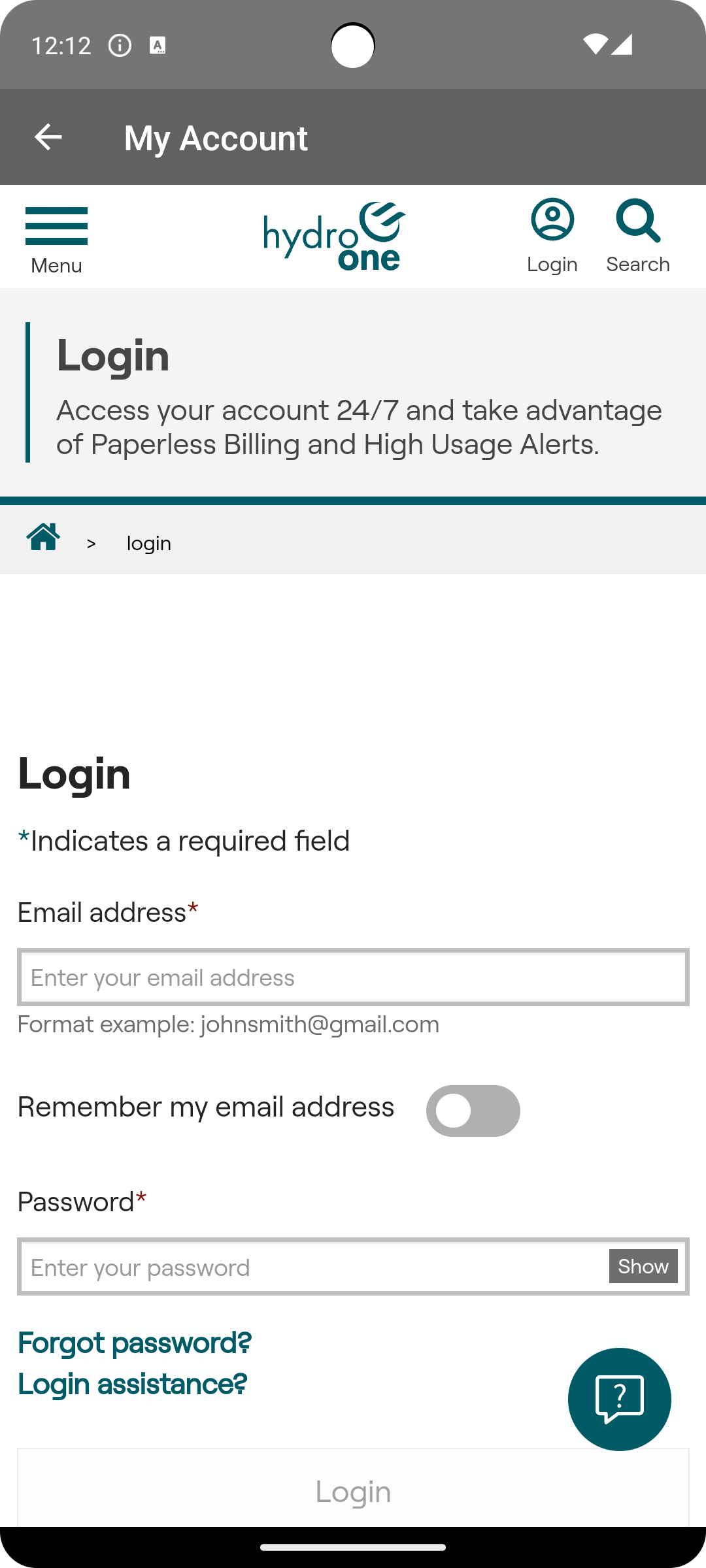 Hydro One Mobile App Screenshot5