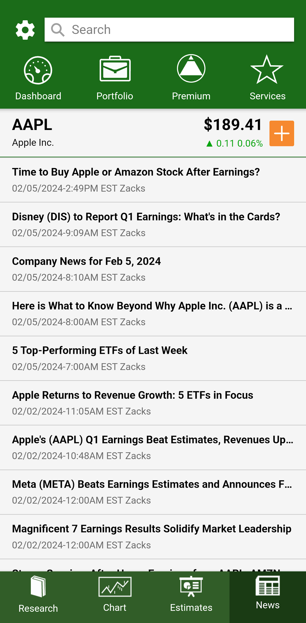 Zacks Stock Research Screenshot7