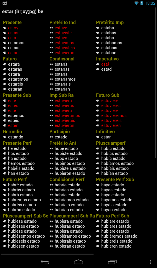 Spanish Verbs Screenshot9