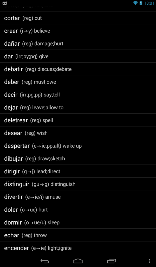 Spanish Verbs Screenshot8