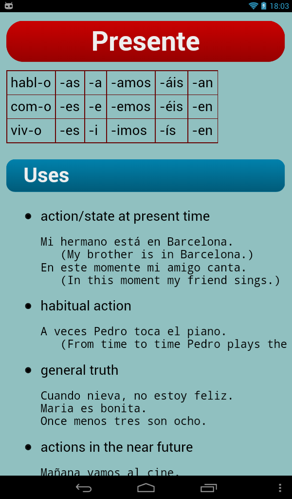 Spanish Verbs Screenshot10