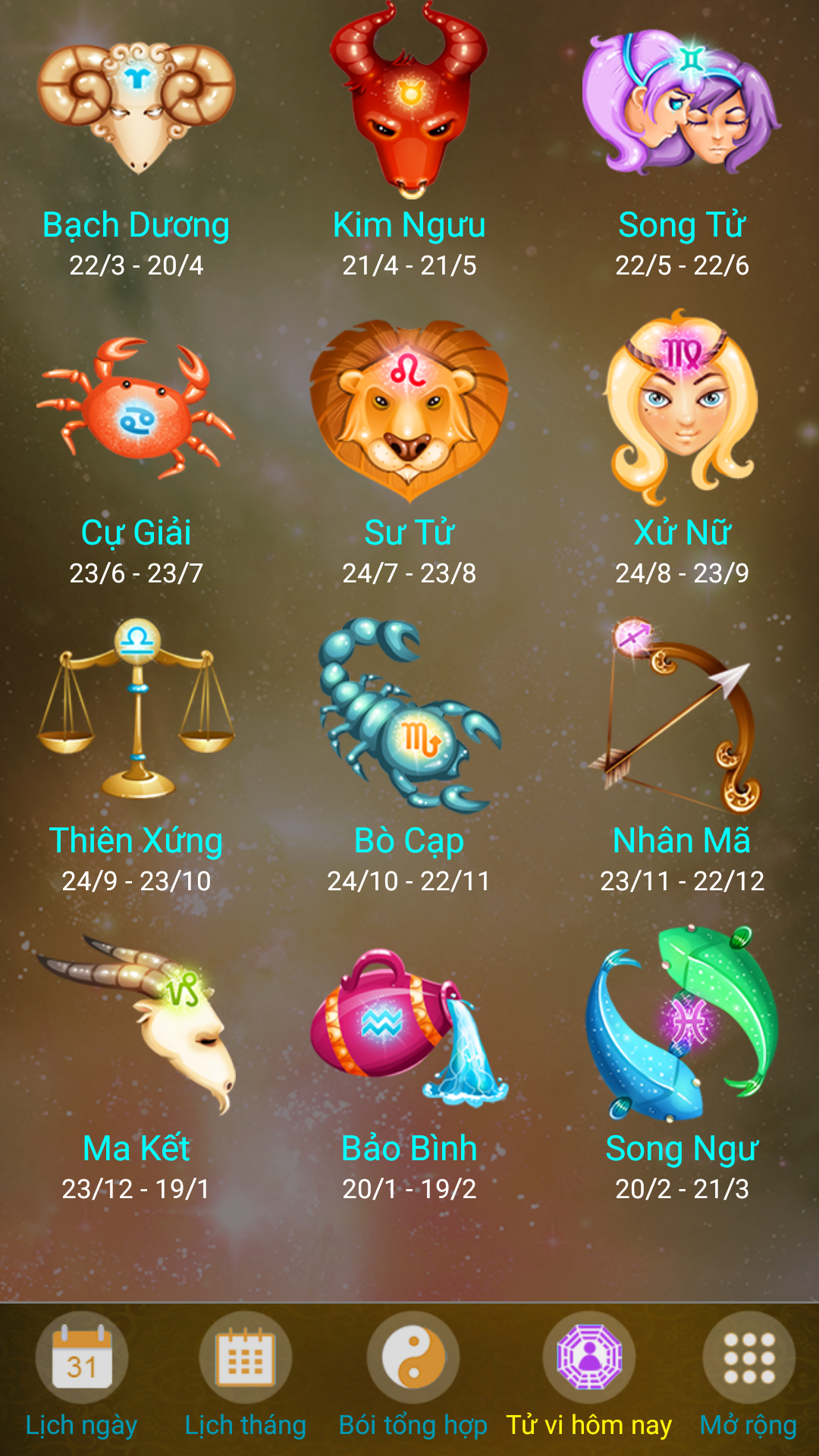 Bói Tổng Hợp - Tử Vi Toàn Tập Screenshot3