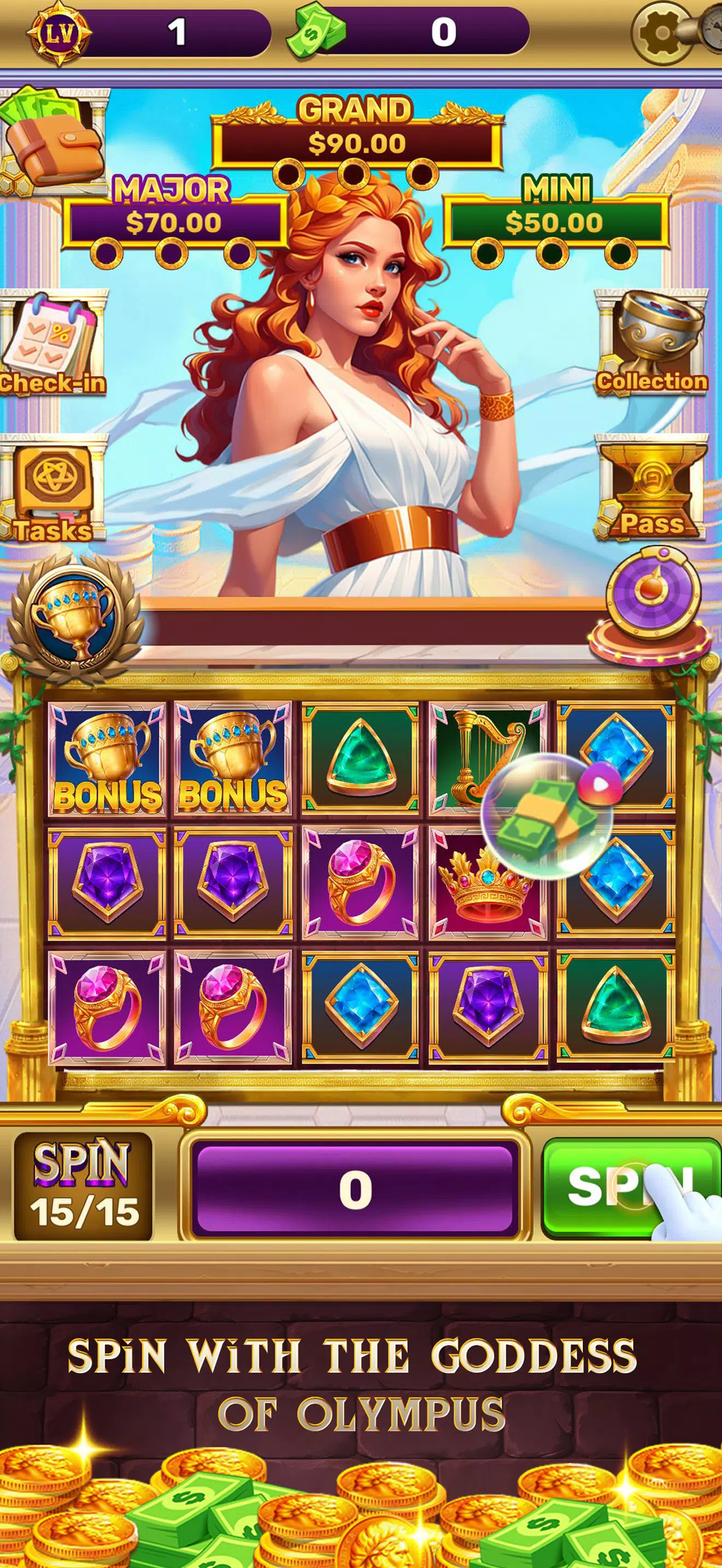 Olympus Slots Goddess Wins Screenshot3