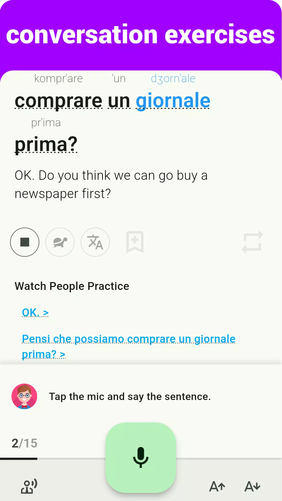 Italian Listening & Speaking Screenshot4