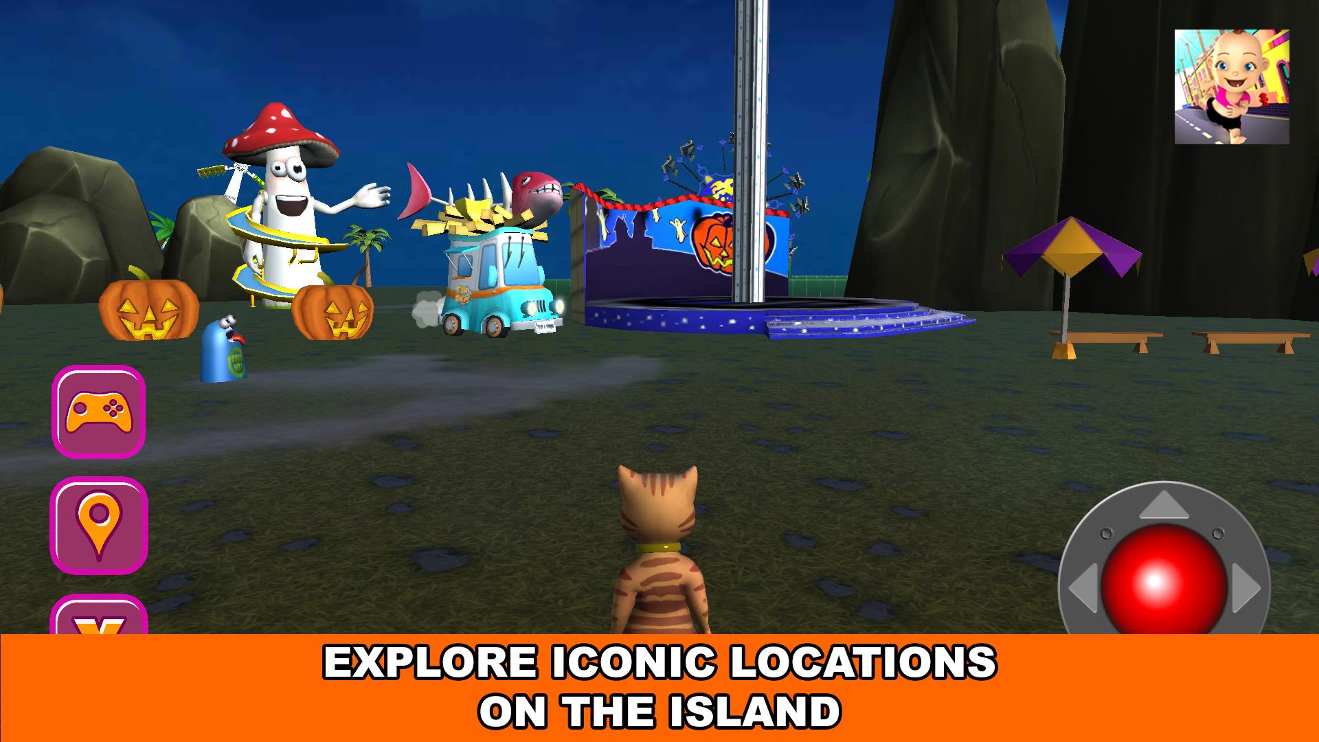 Halloween Cat Theme Park 3D Screenshot2