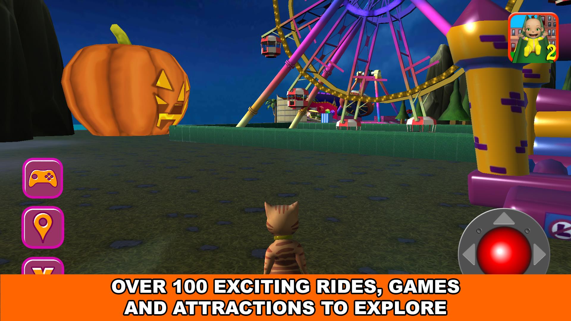 Halloween Cat Theme Park 3D Screenshot1