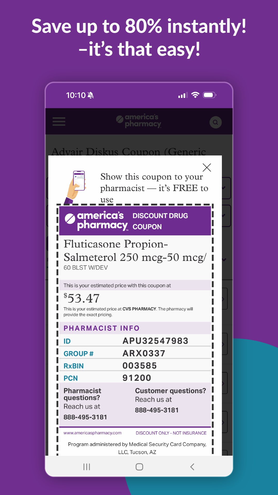 America's Pharmacy Rx Savings Screenshot5