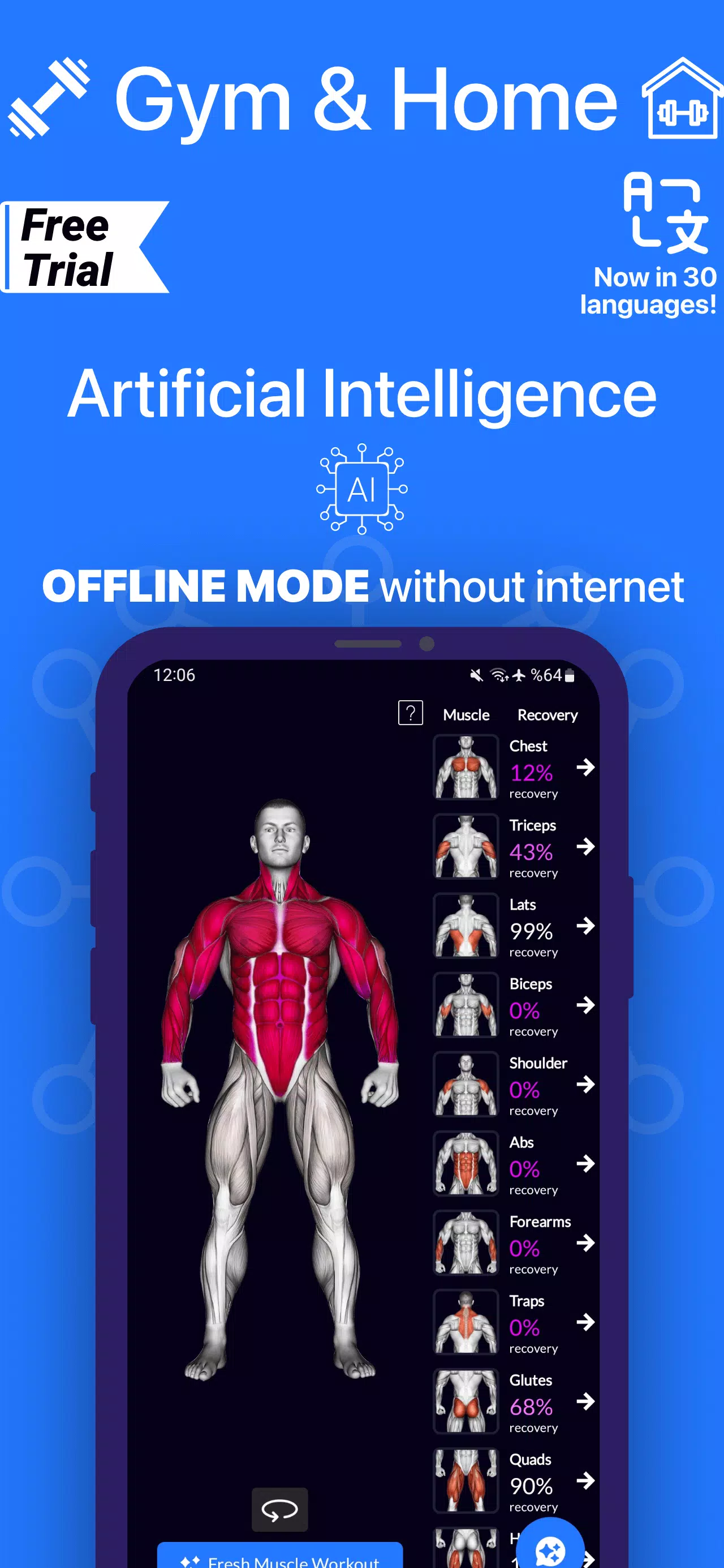 Workout Planner Gym Log・Fit AI Screenshot3