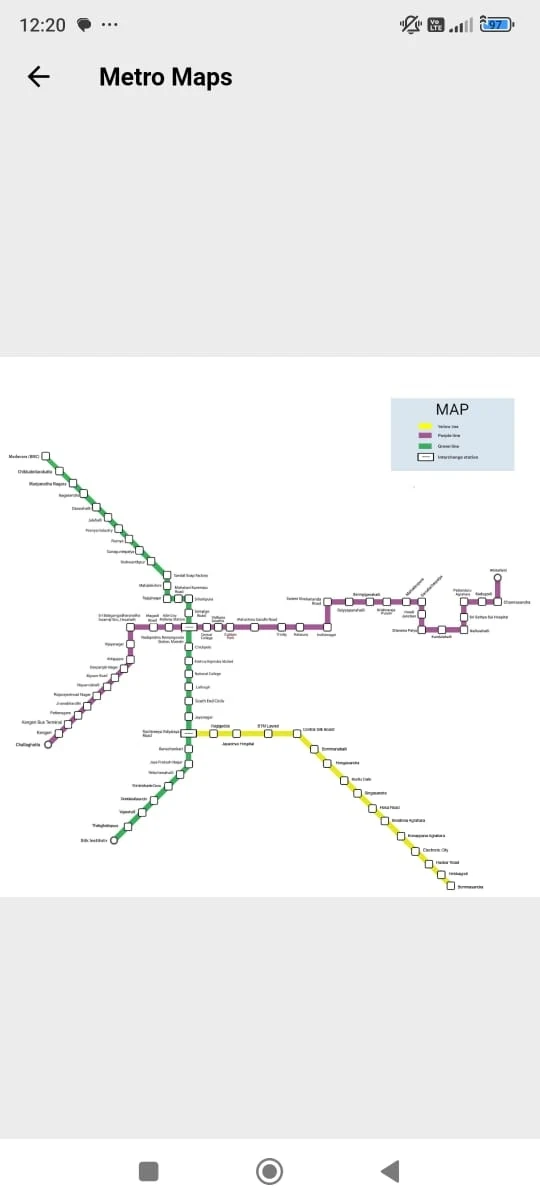 Bangalore Metro Route Map Fare Screenshot8