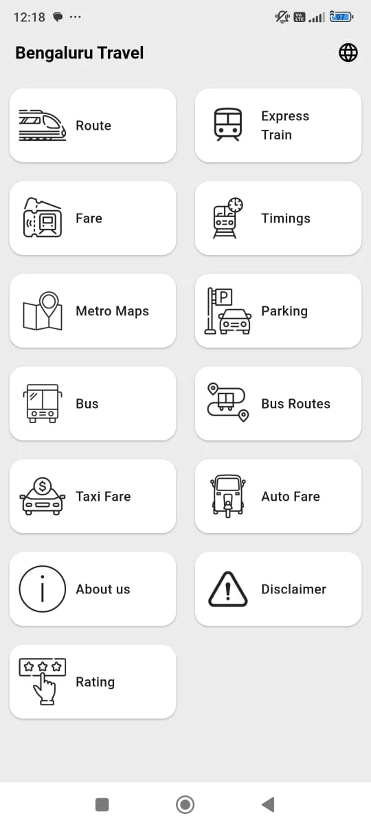 Bangalore Metro Route Map Fare Screenshot1
