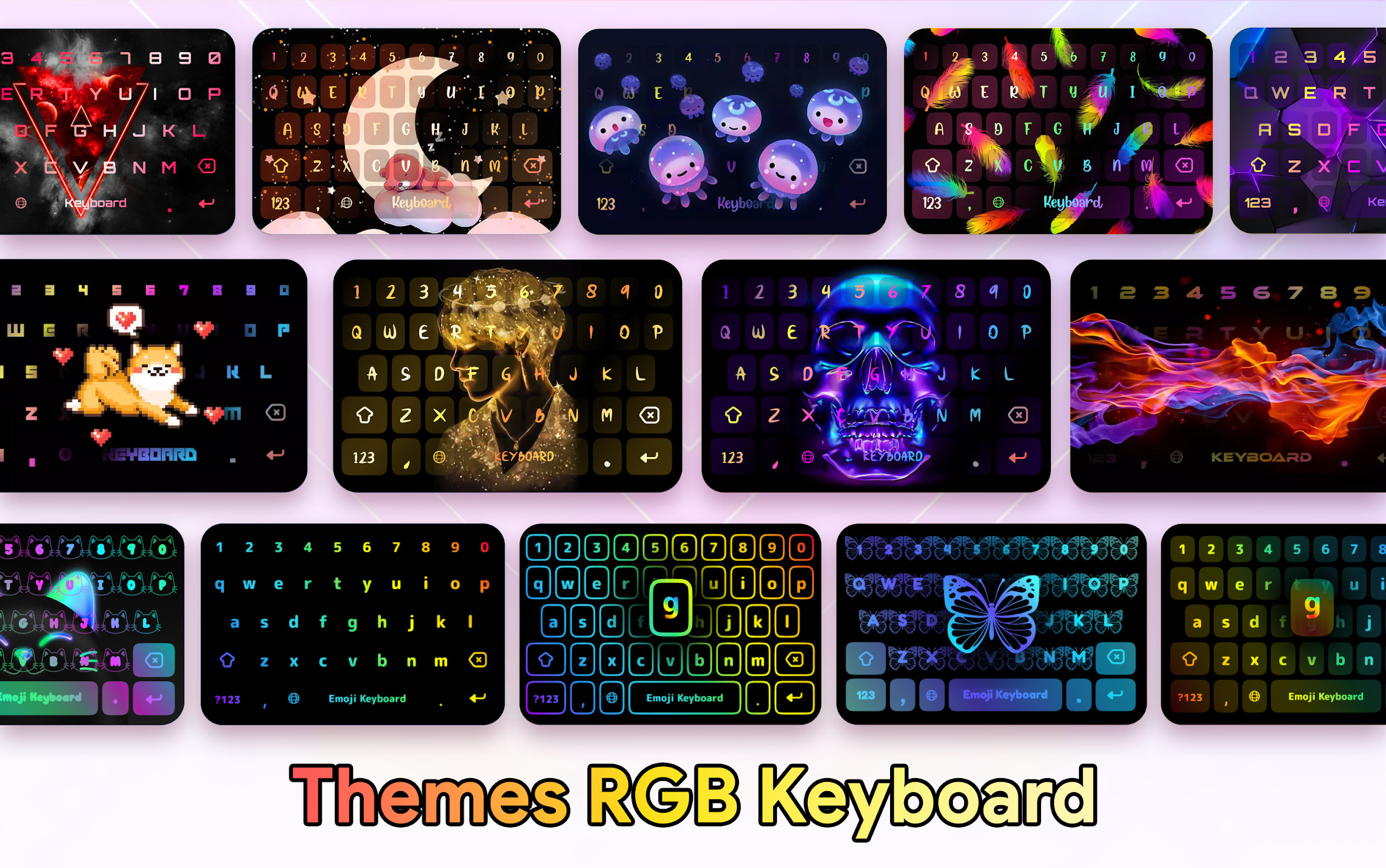 Neon Led Keyboard: Emoji, Font Screenshot2