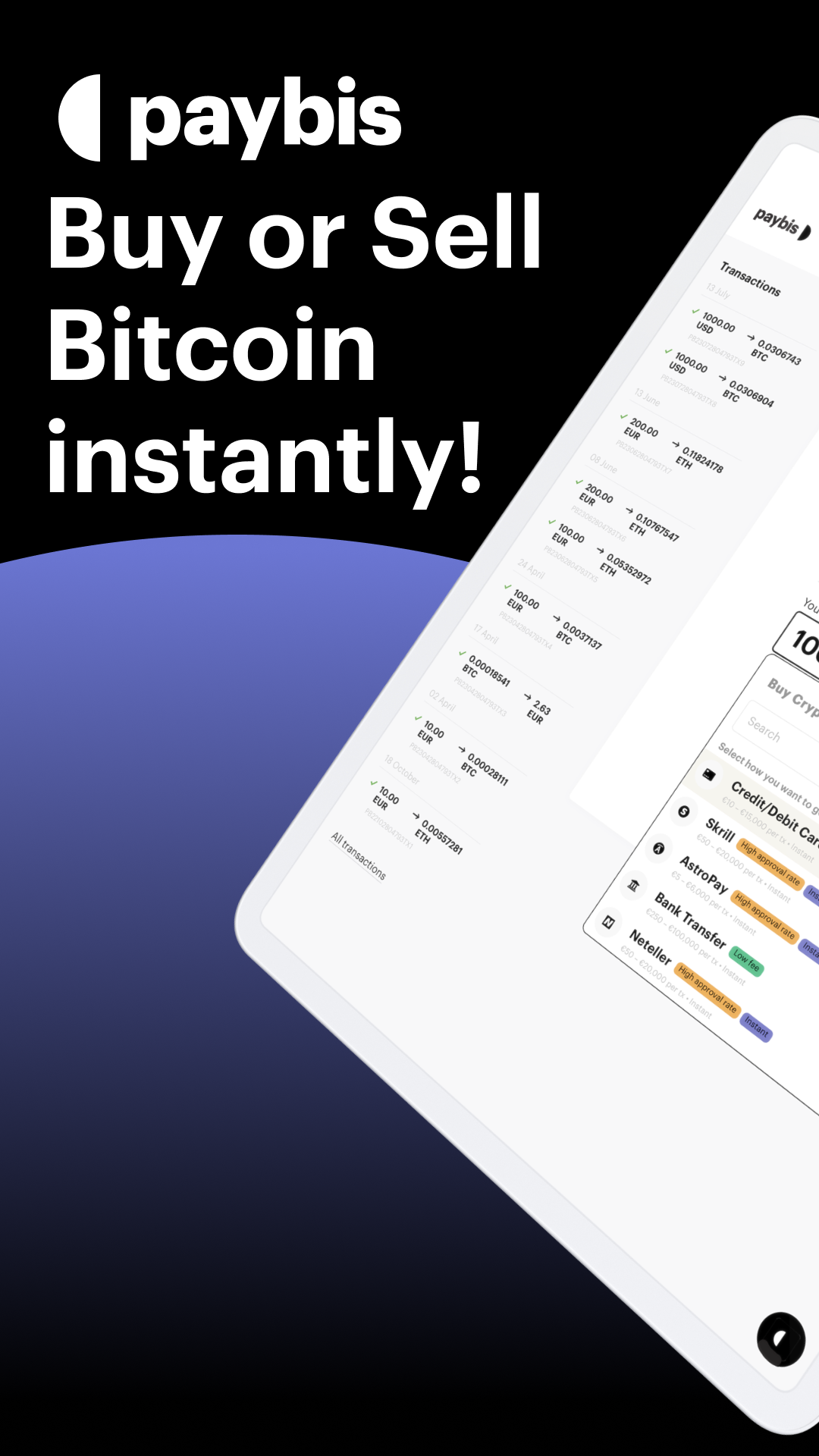 Paybis Crypto Wallet: Buy BTC Screenshot9