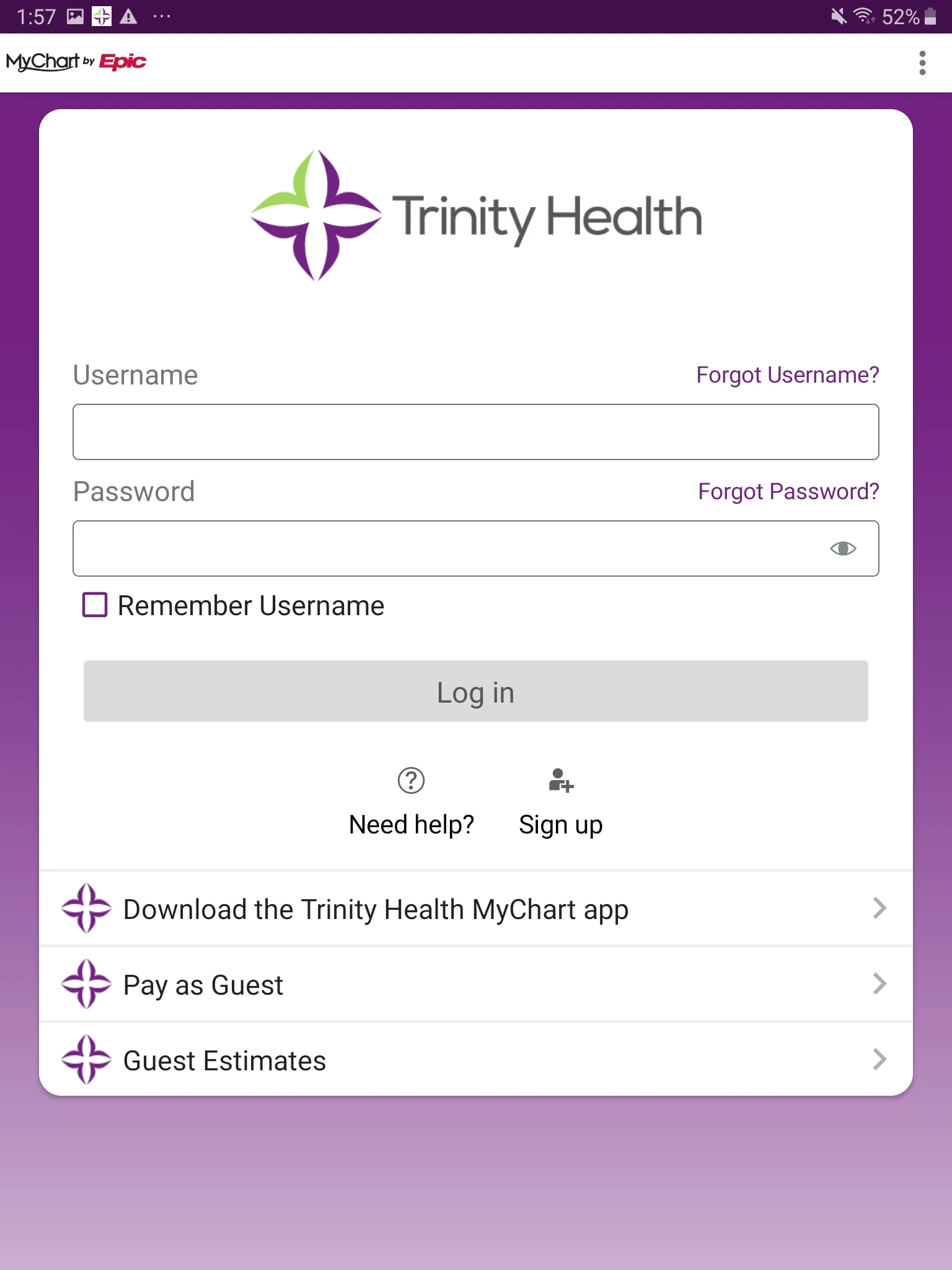 Trinity Health MyChart Screenshot7