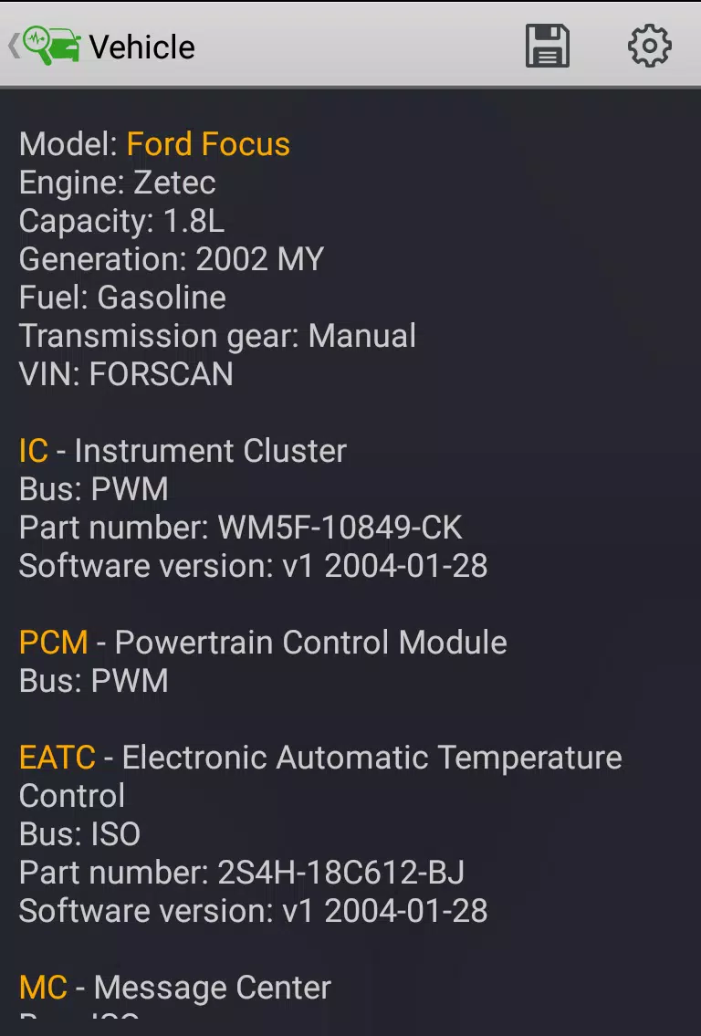 FORScan Lite Screenshot2