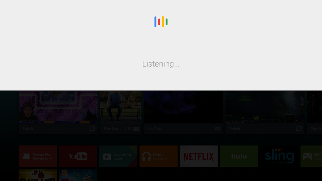 Google app for Android TV Screenshot1