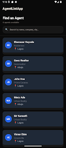 AgentListApp Screenshot1