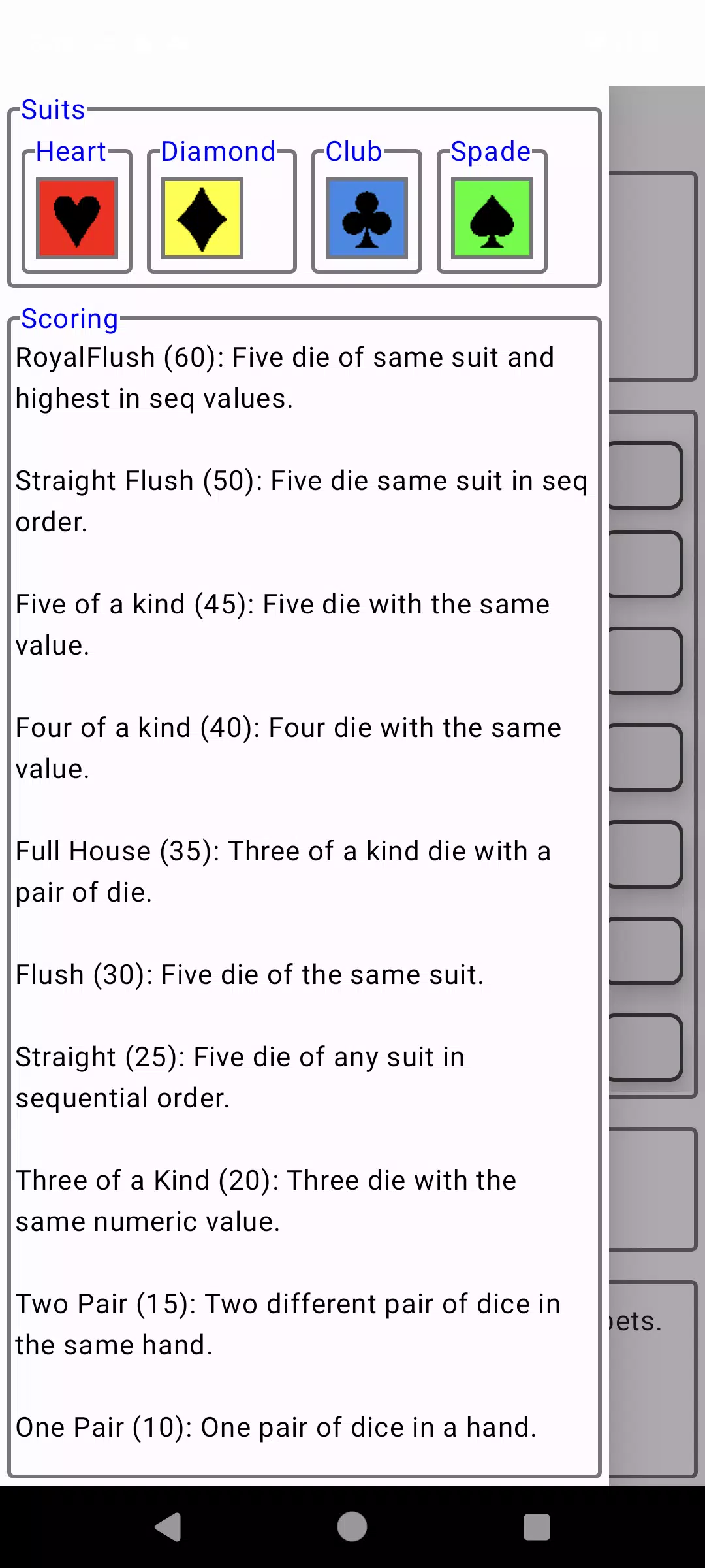 Poker Dice Screenshot7