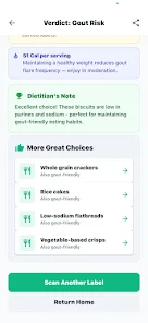 Gout Food Scanner Screenshot4