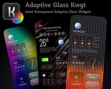 Adaptive Glass KWGT Screenshot6