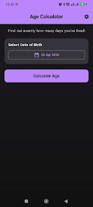 Age in Days Calculator Screenshot1