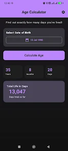 Age in Days Calculator Screenshot2