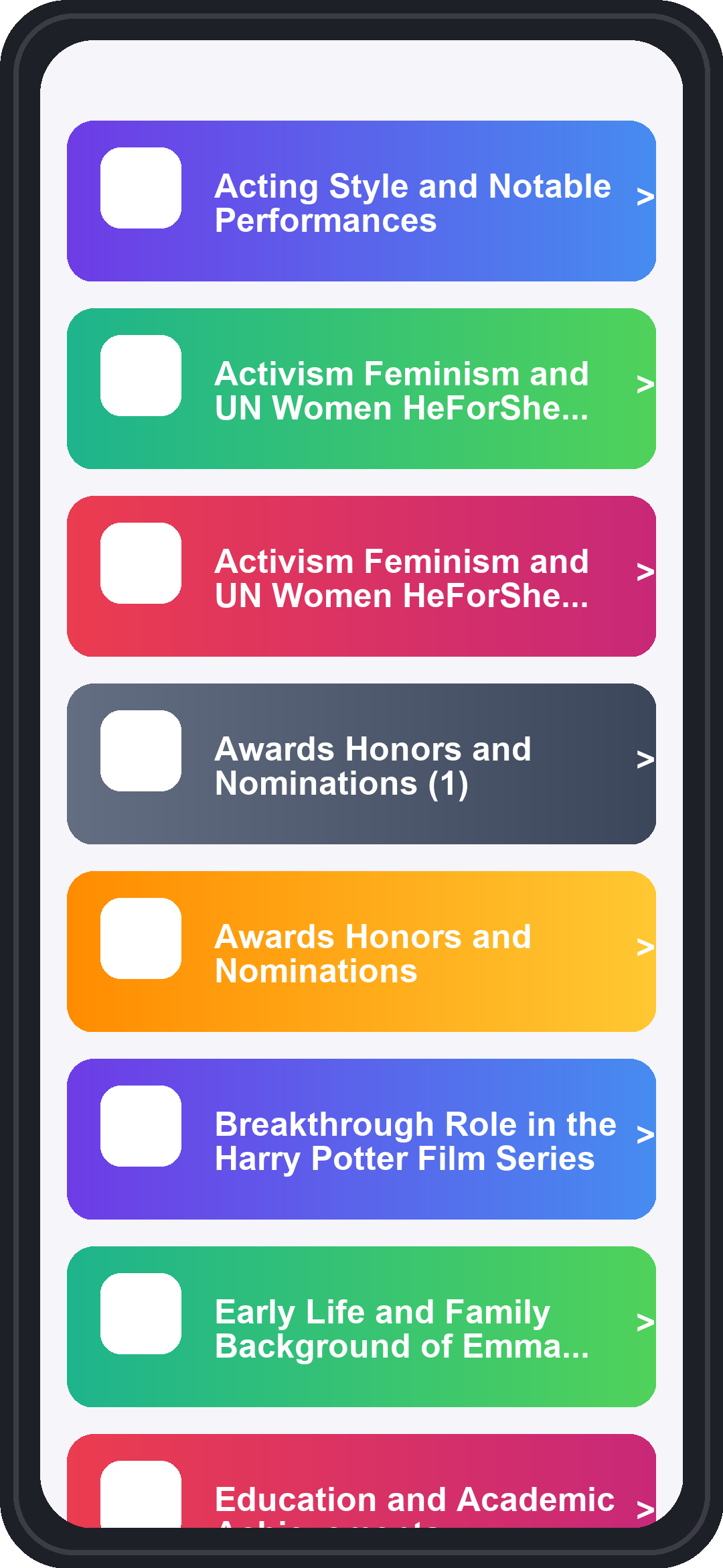 Emma Watson Trivia Quiz Screenshot1