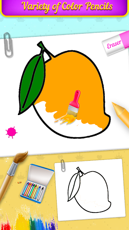 Fruits Coloring Book & Drawing Screenshot3