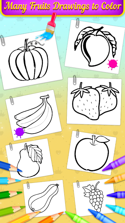 Fruits Coloring Book & Drawing Screenshot2