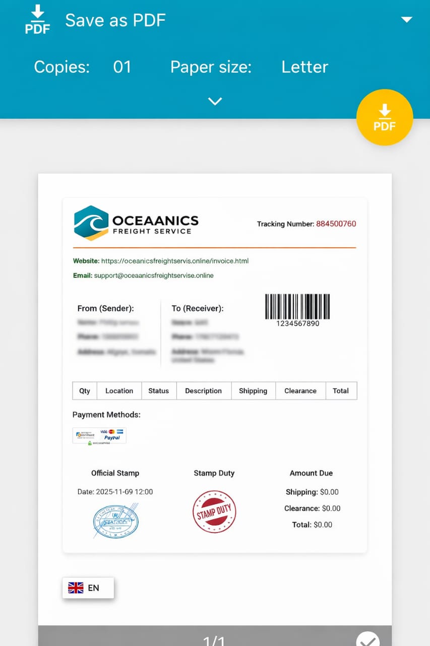 Oceanics Freight Screenshot1