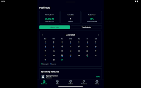 ekspeer: Subscription & Budget Screenshot13